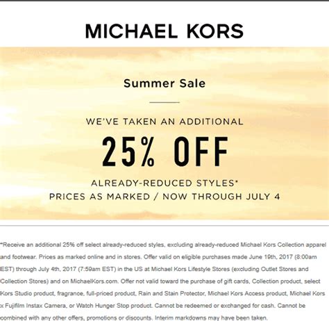 does michael kors give birthday coupons|Michael Kors outlet coupon.